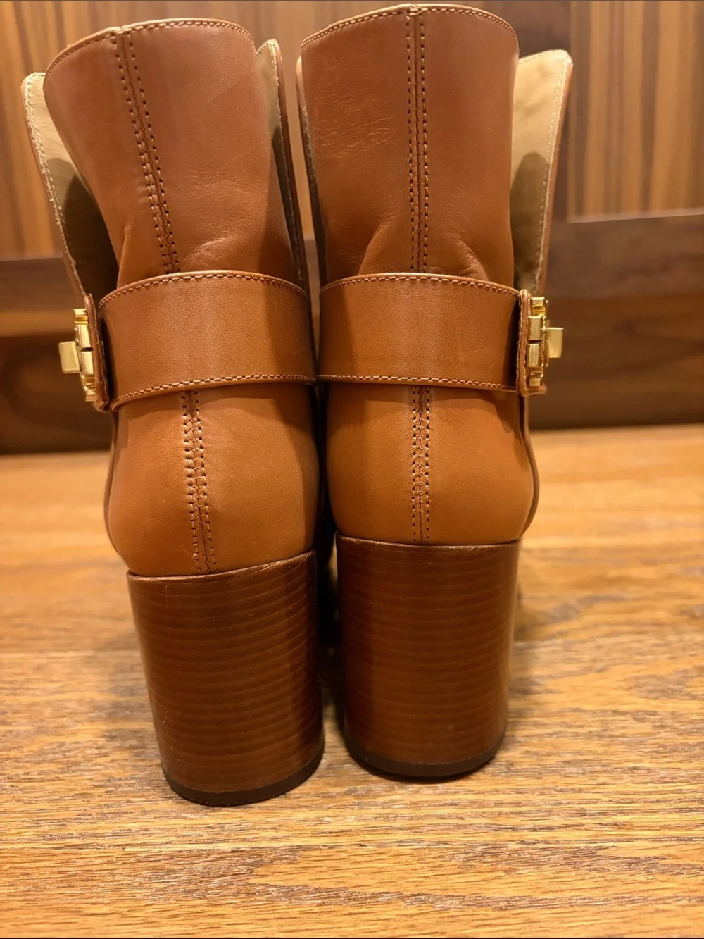 Tory Burch Women's Tan Leather ankle Boots
